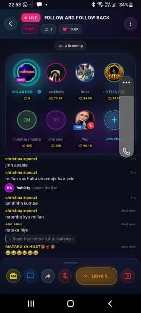 Mambo live Chini ya 90kshuka